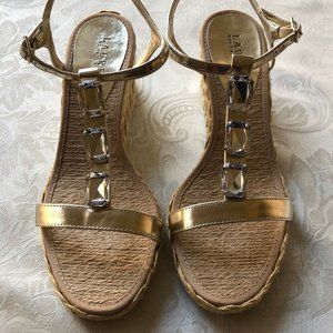 RALPH LAUREN Gold Embellished Sandals